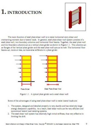 SEISMIC BEHAVIOR AND DESIGN OF STEEL SHEAR WALLS